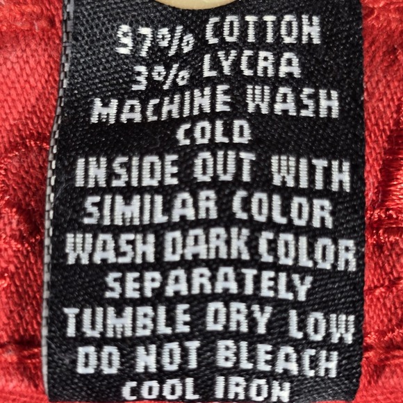 South Pole Straight Leg Jeans‎ Women's 3 Jrs Red Pockets Academia Y2K Casual VTG - Picture 8 of 11